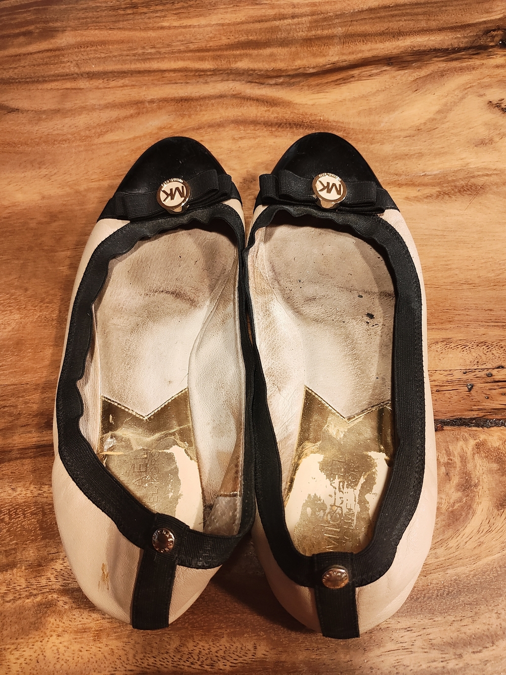 Michael Kors Pink and Black Ballet Flats